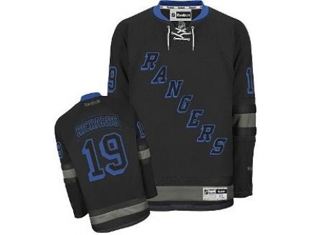 New York Rangers 19 Brad Richards Black Ice Fashion NHL Jerseys