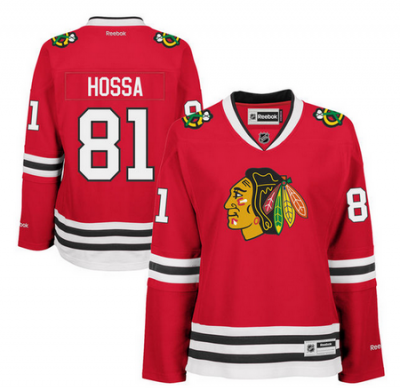 Womens Chicago Blackhawks Marian Hossa Reebok Red Home Premier Jersey