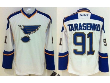 St. Louis Blues #91 Vladimir Tarasenko White Away Stitched NHL Jersey