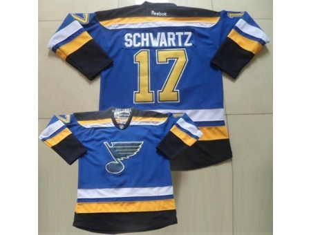 St. Louis Blues 17 Jaden Schwartz Light Blue Home Stitched NHL Jersey