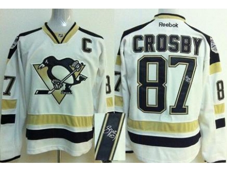 Pittsburgh Penguins 87 Sidney Crosby White 2014 Stadium Series Signed Jerseys