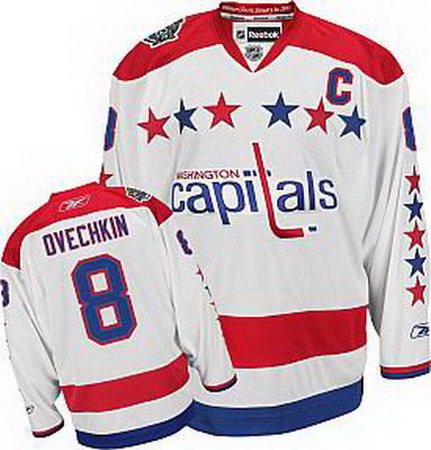 Youth Washington Capitals 2011 Winter Classic #8 Alex Ovechkin Premier Jerseys white