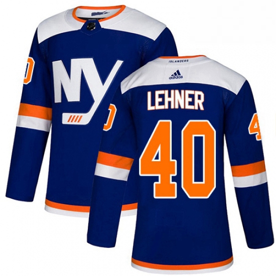 Mens Adidas New York Islanders 40 Robin Lehner Premier Blue Alternate NHL Jersey