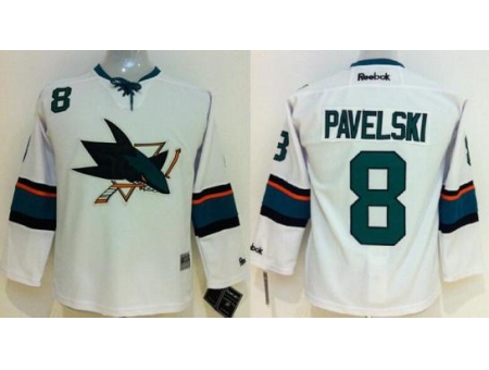 San Jose Sharks 8 Joe Pavelski White NHL Hockey Jersey New Style