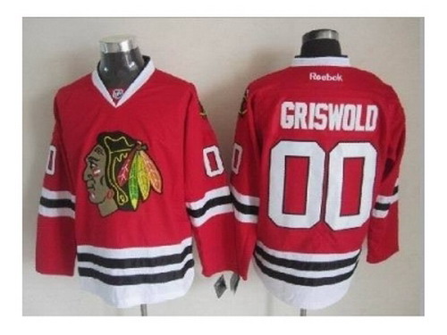 NHL Jerseys Chicago Blackhawks #00 Griswold red