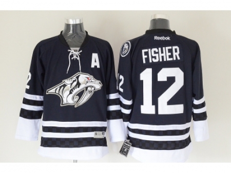 NHL Nashville Predators #12 Mike Fisher Dark blue jerseys