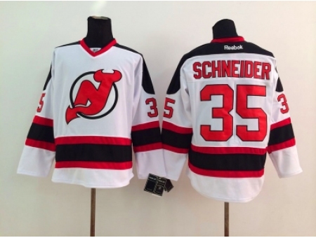 NHL New Jersey Devils #35 schneider white Stitched Jerseys