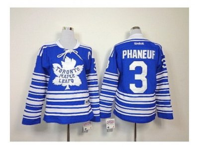 Women NHL Jerseys Toronto Maple Leafs #3 phaneuf blue[2014 winter classic patch C]