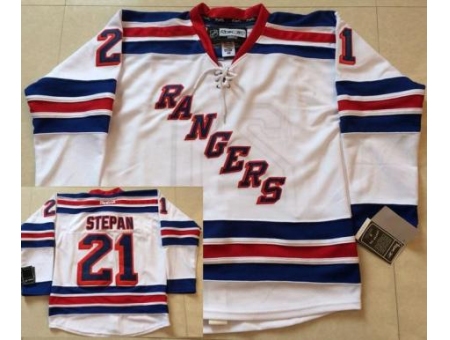 New York Rangers 21 Derek Stepan White NHL Jerseys