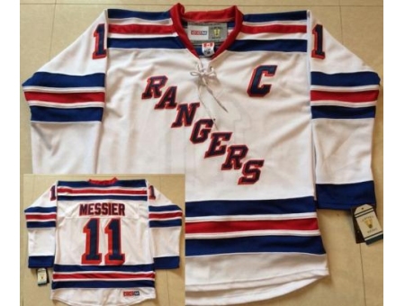 New York Rangers #11 Mark Messier White NHL Jerseys