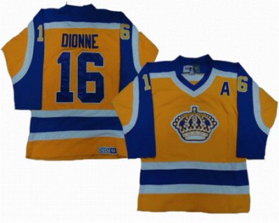 Los Angeles King 16 DIONNE yellow purple CCM jerseys