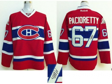 Montreal Canadiens #67 Max Pacioretty Red Autographed Stitched NHL