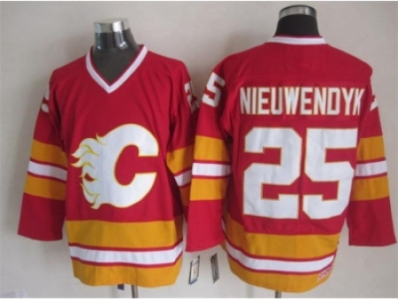 NHL Calgary Flames 25 Joe Nieuwendyk red CCM Throwback Jerseys