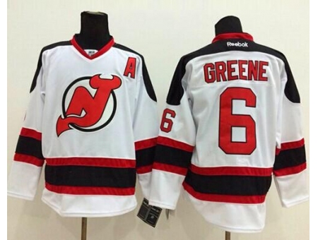 New Jersey Devils #6 Andy Greene White Stitched NHL Jersey