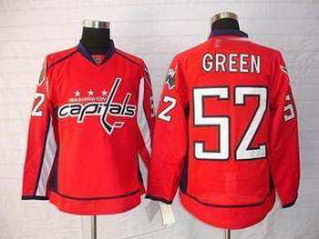 Washington Capitals No.52 GREEN Red Jersey