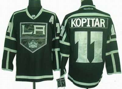 Los Angeles Kings 11 Anze Kopitar black ice Jerseys