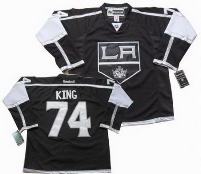 Los Angeles Kings 74# Dwight King black jerseys