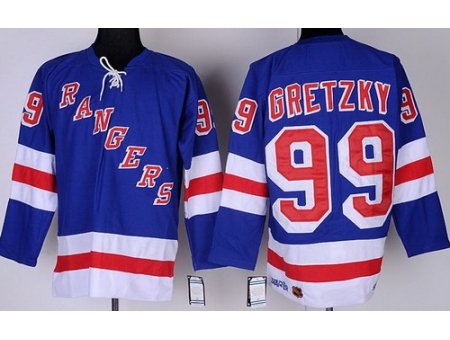 New York Rangers 99 Wayne Gretzky Blue NHL Jerseys