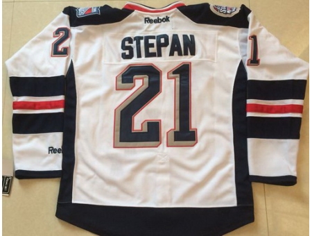 New York Rangers 21 Derek Stepan 2014 Stadium Series White Jerseys