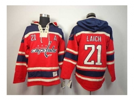 NHL Jerseys Washington Capitals #21 Laich red[pullover hooded sweatshirt][patch A]