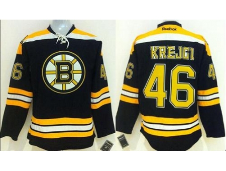 Boston Bruins #46 David Krejci Black Stitched NHL Jersey