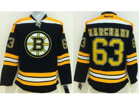 Boston Bruins #63 Brad Marchand Black Stitched NHL Jersey