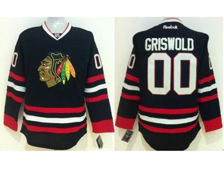 Chicago Blackhawks #00 Clark Griswold Black Stitched NHL Jersey