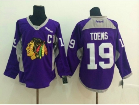 NHL Chicago Blackhawks #19 Jonathan Toews Stitched purple jerseys