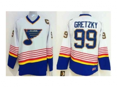 NHL Jerseys St. Louis Blues #99 Gretzky white[patch C]