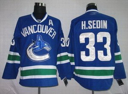 KIDS Vancouver Canucks 33 H.SEDIN blue Jersey