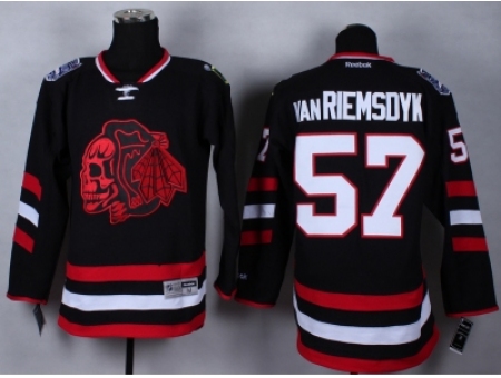 NHL chicago blackhawks #57 vanriemsdyk black Stitched jersey[2014 new stadium]