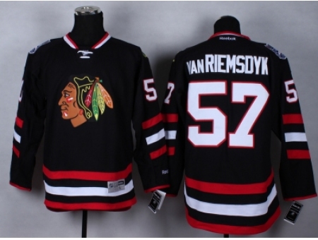 NHL chicago blackhawks #57 vanriemsdyk black Stitched jerseys[2014 new stadium]