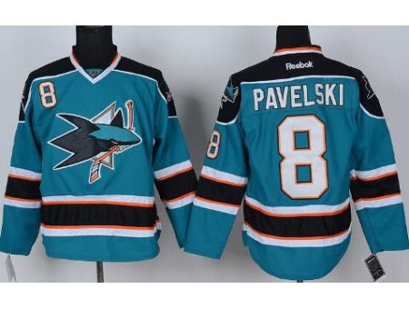 San Jose Sharks 8 Joe Pavelski Green NHL Jerseys