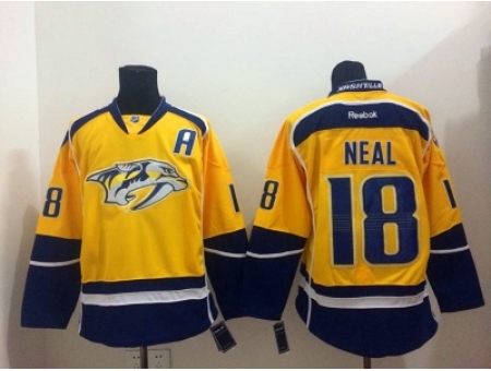 NHL nashville predators #18 neal blue-yellow Jerseys