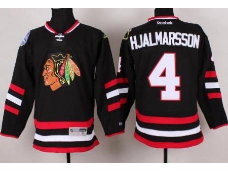 Chicago Blackhawks 4 Nikals Hjalmarsson Black 2014 Stadium Series NHL Jersey