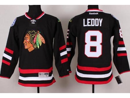 Chicago Blackhawks 8 Nick Leddy Black 2014 Stadium Series NHL Jersey