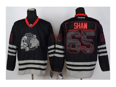 NHL Jerseys Chicago Blackhawks #65 Shaw black ice[the skeleton head]