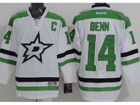 Dallas Stars #14 Jamie Benn White Stitched NHL Jersey