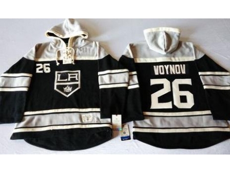 Los Angeles Kings #26 Slava Voynov Black Sawyer Hooded Sweatshirt Stitched NHL Jersey