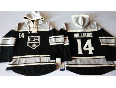 Los Angeles Kings #14 Justin Williams Black Sawyer Hooded Sweatshirt Stitched NHL Jersey