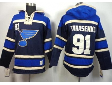 St.Louis Blues 91 Vladimir Tarasenko Blue Lace-Up NHL Hoodie