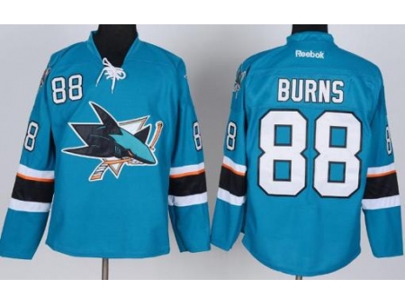 San Jose Sharks 88 Burns Green NHL Jersey New Style