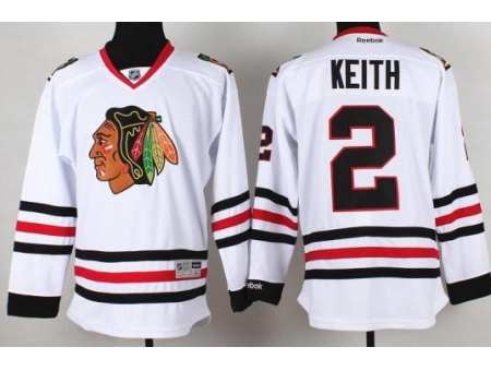 Chicago Blackhawks 2 Duncan Keith White NHL Jerseys