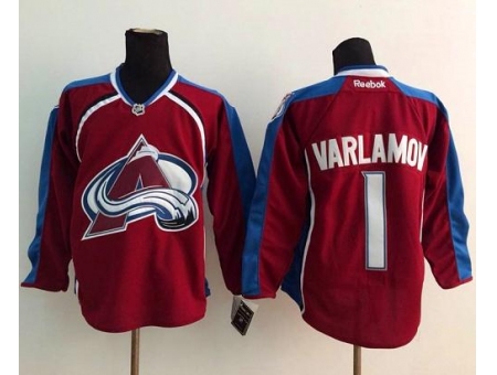 Colorado Avalanche #1 Semyon Varlamov Red Stitched NHL Jersey