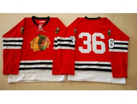 NHL Mitchell And Ness 1960-61 Chicago Blackhawks #36 Noname red Throwback jerseys