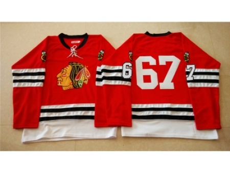 NHL Mitchell And Ness 1960-61 Chicago Blackhawks #67 Noname red Throwback jerseys