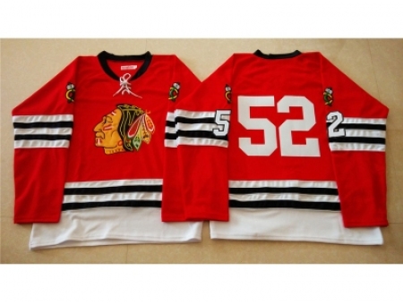 NHL Mitchell And Ness 1960-61 Chicago Blackhawks #52 Noname red Throwback jerseys