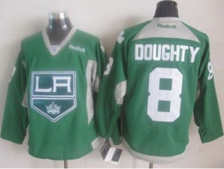 Los Angeles Kings #8 Drew Doughty Green Practice Stitched NHL Jersey