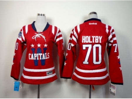 NHL Women Washington Capitals #70 Braden Holtby Red Stitched Jerseys(2015 Winter Classic)