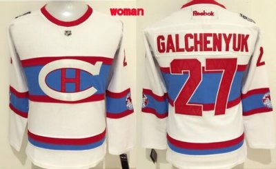 Canadiens #27 Alex Galchenyuk White 2016 Winter Classic Womens Stitched NHL Jersey